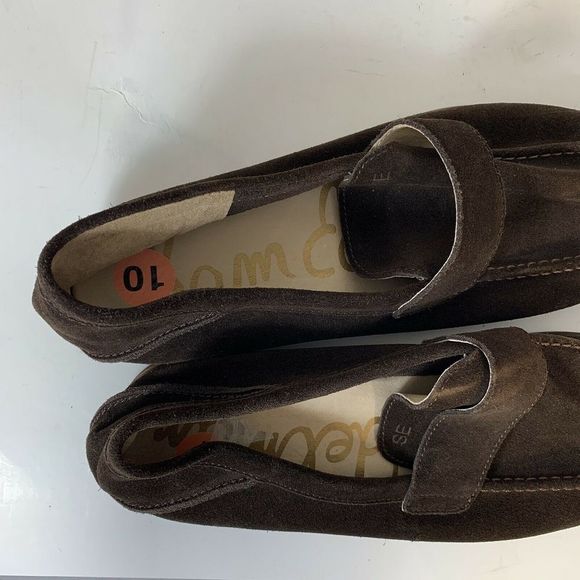 NWOB Sam Edelman Ethan Suede Brown Loafers Size 10 - Picture 6 of 7